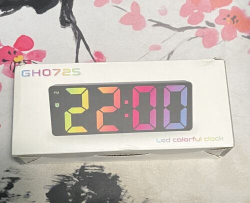 NEW Colorful LED Alarm Clock With Temperature Display - GH0725 - Picture 1 of 2