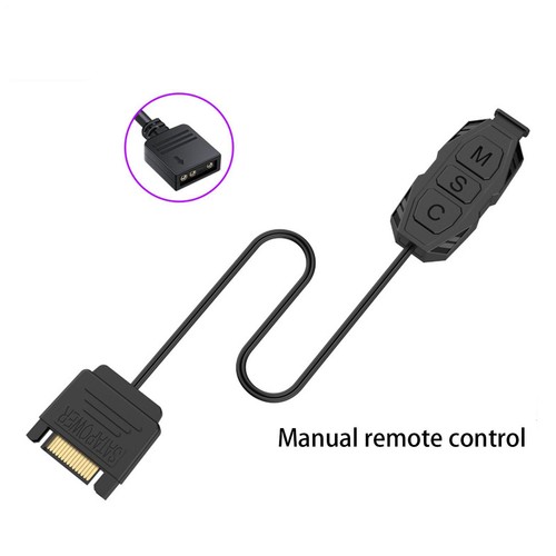 5V 3Pin to SATA ARGB Mini Adapter ARGB Controller Mini RGB Extension Cable - 第 7/10 張圖片
