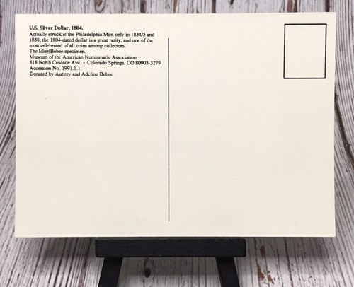 Silver Dollar Coin Museum Of American Numismatic Colorado Springs CO Postcard - Picture 2 of 4