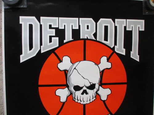 Original 1988 Detroit Pistons BAD BOYS 25x31" Poster ~ VTG LOGO - Picture 2 of 4