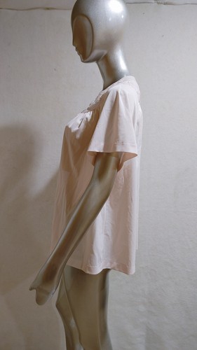 Vintage Shadowline True 60s Sleep Shirt Bed Jacket Floral Lace Trim Size 40 Pink - Picture 3 of 6