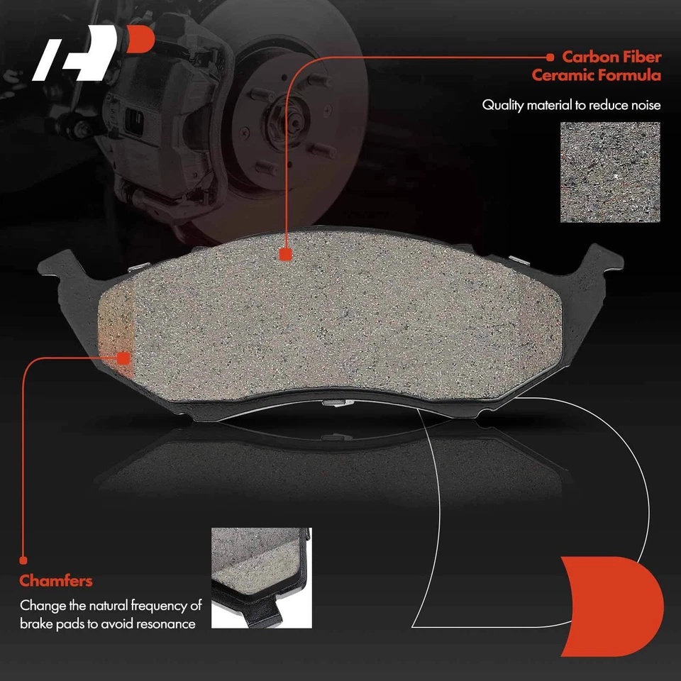 Front Disc Rotors and Ceramic Brake Pads for Concorde Dodge 98-04 Chrysler 300M - Image 4 of 4