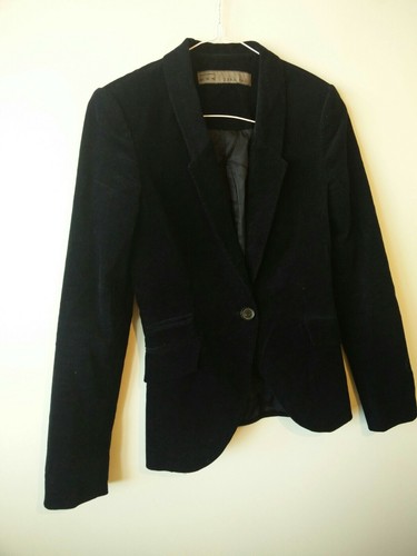Women's Zara navy blue fine corduroy 
