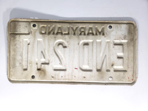 Placas de licencia, 1980 Maryland (par) de colección letras rojas sobre fondo blanco coche - Imagen 6 de 8