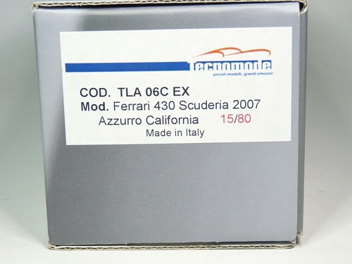Tecnomodel TLA-06C-EX 1/43 2007 Ferrari 430 Scuderia Handmade Resin Model Car - Picture 4 of 4