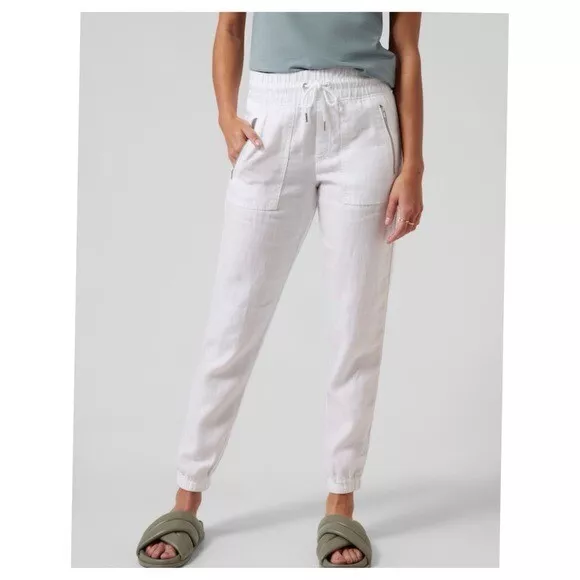 Athleta Cabo Linen Jogger size 16 Calla Lily 530642 eBay