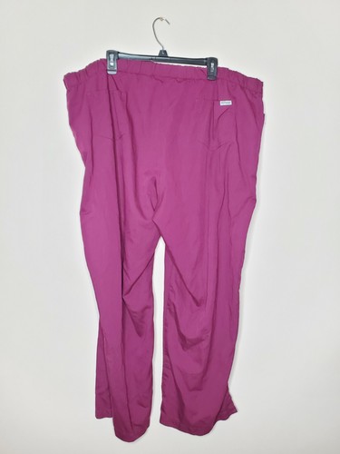 Grey’s Anatomy Scrubs Womens Burgundy Plum Purple Maroon Pants 4XL - Picture 5 of 9