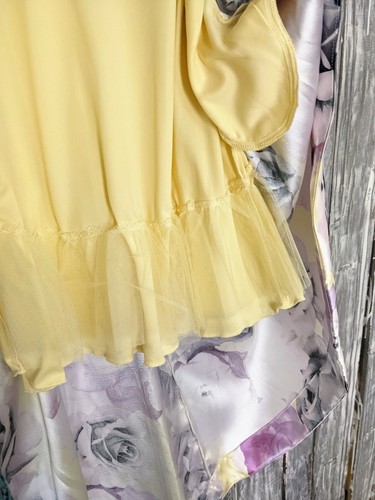Xtraordinary Girl's Dress Lavender Yellow Floral Hi-Lo Formal Pageant Easter 14 - Picture 7 of 9