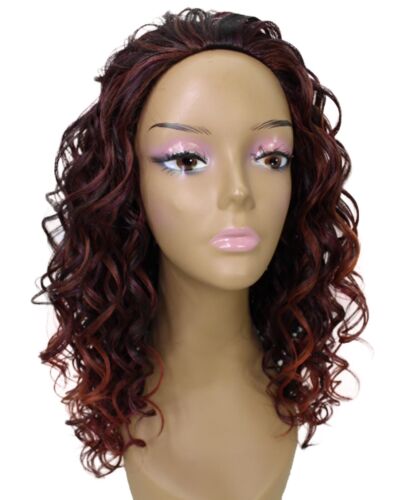 LUXLUXE Edwina Curly Layered 17"Half Wig Mix of Human Hair &Synthetic, BH-0010 - Picture 80 of 130