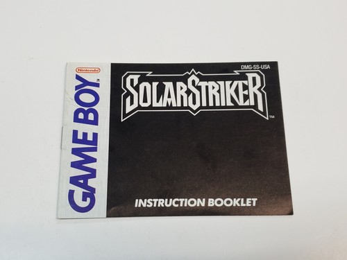 Caja y Manual Solar Striker Original Auténtico para Nintendo Game Boy * - Imagen 13 de 16