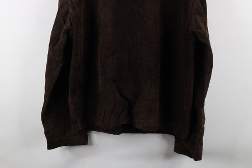 Veste bomber vintage années usine 90 Ralph Lauren homme XL cuir daim vieilli café racer