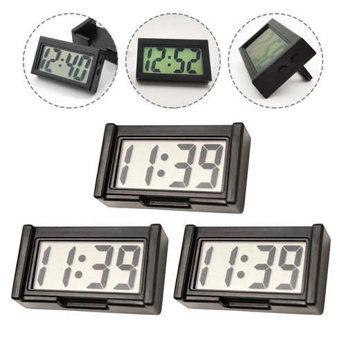 3 Pcs Mini Clock Office Small Digital Clocks Auto Dashboard Electronic - Picture 4 of 12