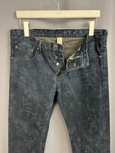 Men`s BURBERRY BRIT "Steadman" Dark-Blue Dyed Denim Slim-Fit Jeans Size W32L32 - Picture 4 of 11
