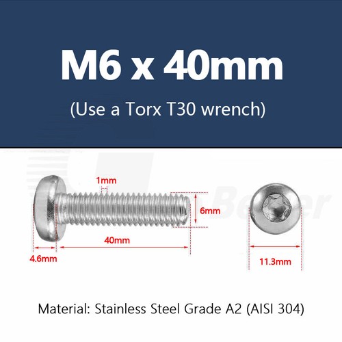 T3 - T50 Torx Screws Pan Head Machine Screw M1.4 - M10 Metric Stainless Steel A2 - Picture 123 of 168