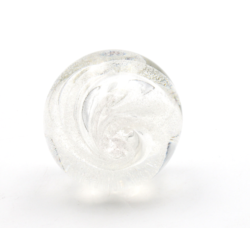 T.V.G Sulfide Paperweight Spiral Frosted Glass Paper Weight - Picture 3 of 4