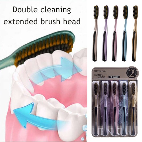 5Pc Deep Clean Toothbrush Soft Bristle Long Head Toothbrush Oral Cleaning Beauty - Picture 2 of 18