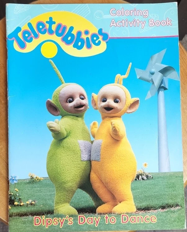 1998 Ragdoll Teletubbies Dipsy&#039;s Day to dance colouring activity book  | eBay