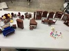 New ListingVintage Dollhouse Miniature Lot Furniture Accessories Livingroom&Bedroom&am p;Dining
