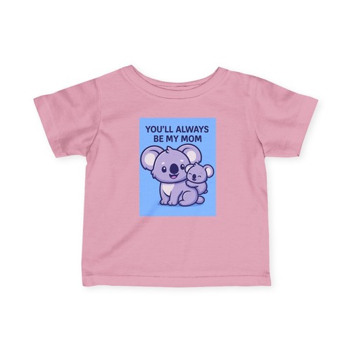 Cute Baby Tee - 'You'll Always Be My Mom' Koala Design, Infant T-Shirt, [...] - Picture 11 of 13