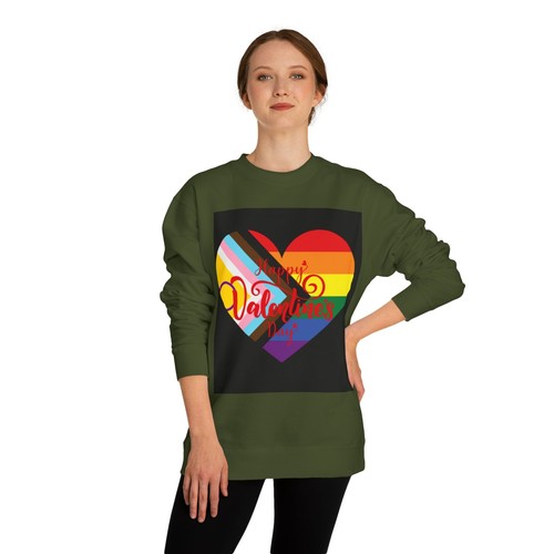 LGBTQ Love Unisex Sweatshirt, Valentine's Day Gift, Rainbow Heart Jumper, Pride - Picture 17 of 57