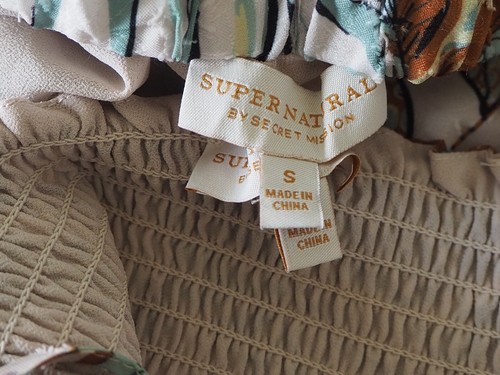 Boho Tropical Vibes 2 tlg Top & Maxirock Set hoher Schlitz grün Blumen Natur Gr. S - Bild 13 von 16