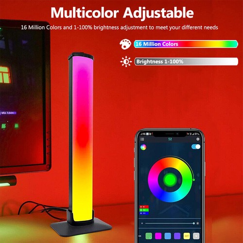 2Pcs Smart RGB LED Light Bar Color Changing Music TV Backlight Game Ambient Lamp - Picture 8 of 12