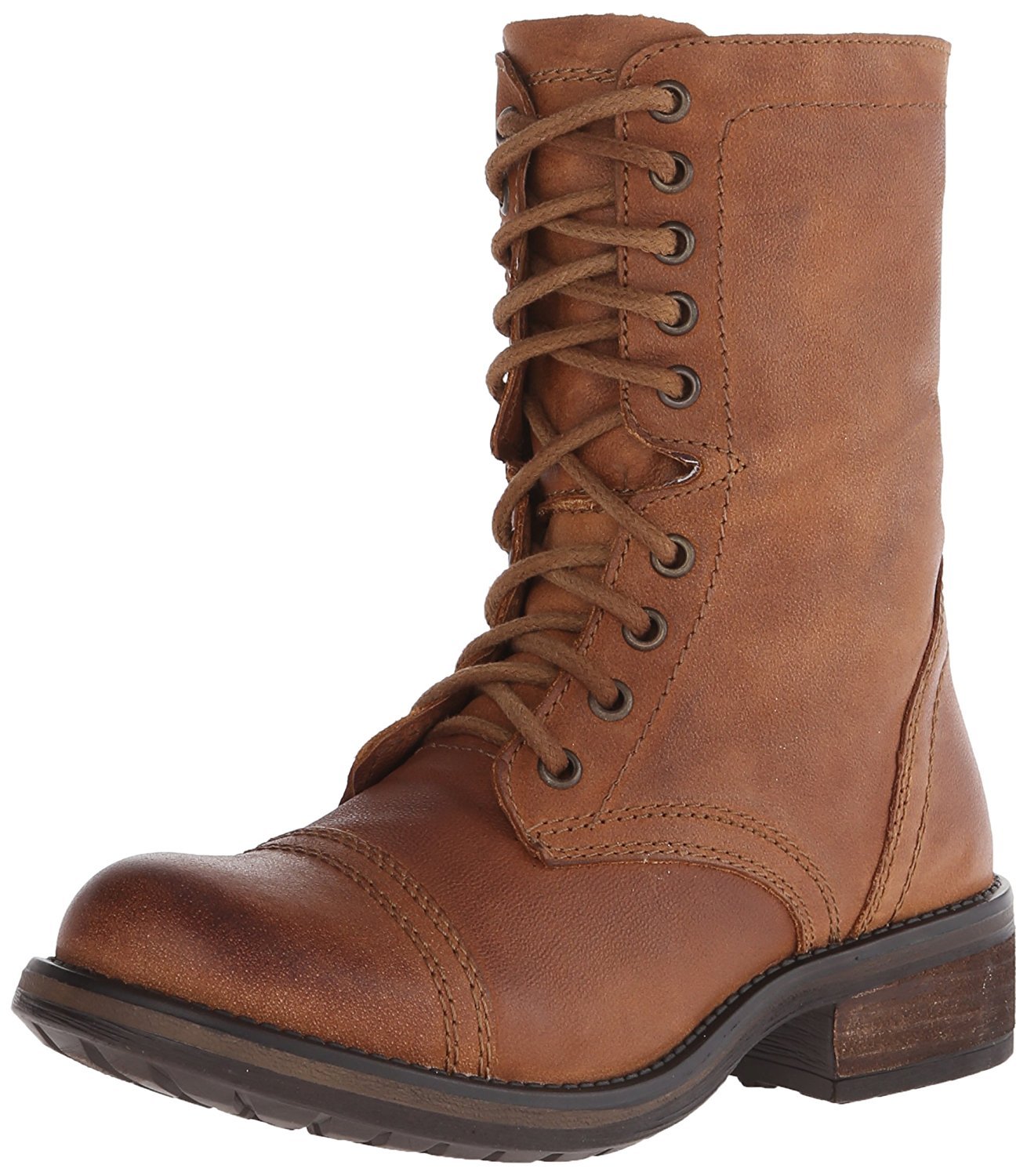 Steve Madden Damenschuhe TROOPA Leder Round Toe Mid-Calf Combat Stiefel Steve Madden Damenschuhe TROOPA Leder Round Toe Mid-Calf Combat Stiefel