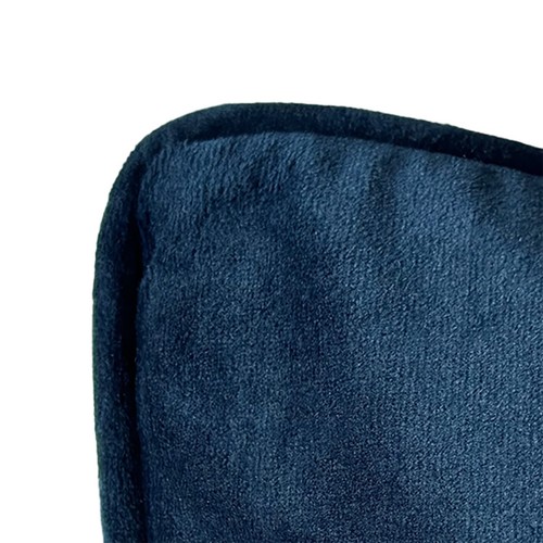 CLEARANCE Super Soft Velvet Piped Cushion Pillow, 43cm (17") Pacific Mid-Blue - Picture 2 of 3