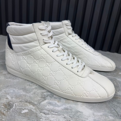 Sneakers GUCCI Bambi firma GG monogramma pelle bianca 10 G o 10,5 US 44 EUR - Foto 5 di 23