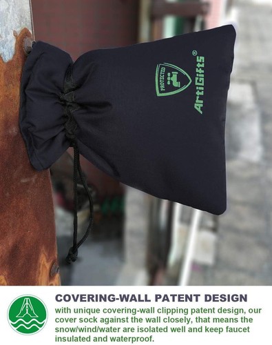 Water Faucet Cover Fabric 5.9"W x 7.7"H Waterproof Insulation Outdoor Set of 4 - Picture 5 of 9
