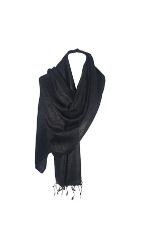 Elegante Mujer 100% Crudo Seda Chal Tiras - Imagen 3 de 16