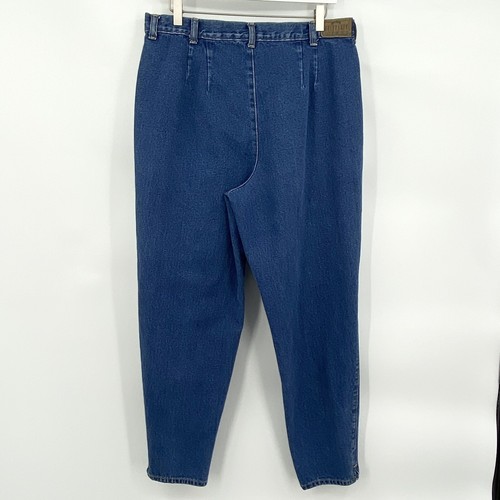 Pantalones de mezclilla Brittania para mujer vintage años 80 cintura alta pierna cónica mamá 32x29 talla 16 - Imagen 2 de 9