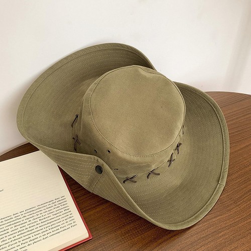 Western Sun Hat Wide Brim Bucket Hat for Women Men Boonie Hat Beach Hats Hiki... - Picture 2 of 5