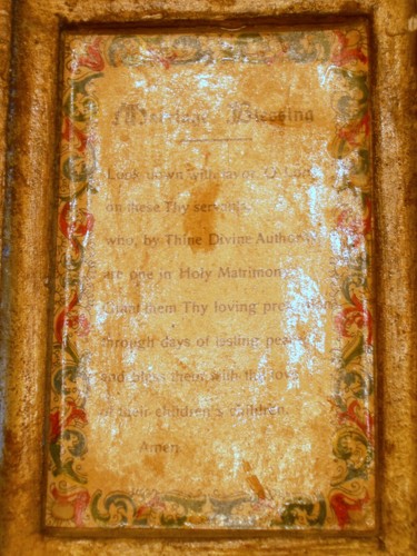 Vintage Italian Floretine Gilt Wood MARRIAGE BLESSING PRAYER Book Presentation - Picture 3 of 5