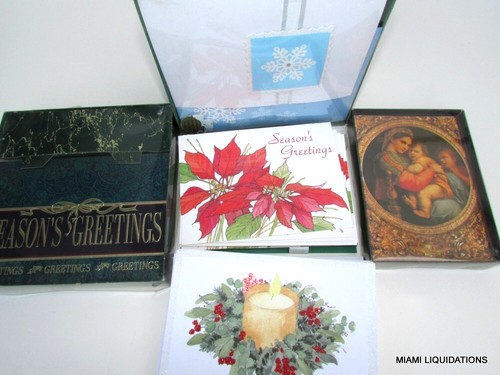 Lot of 91 Mixed 8 x 5 1/2" Handmade Holiday Greeting Cards Xmas - Picture 2 of 2