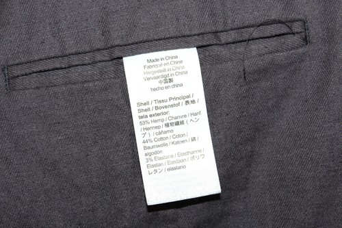 J. Crew Slim-Fit Suit Jacket in Stretch Hemp Organic Cotton BC612 Men Medium 40R - Picture 7 of 10