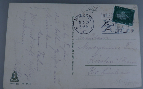 Postkarte 3 Lenci Puppen und Steiff Zwerg "Snik" 1929 (101347) - Bild 2 von 2