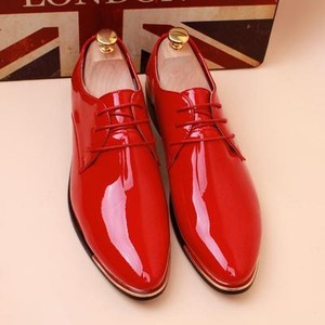 Men-039-s-Casual-Pointed-Patent-Leather-Lace-Wedding-Formal-Dress-Shoes-Oxfords-new