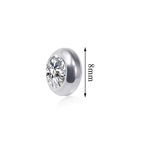 Stainless Steel Magnetic Stud Earrings 8MM For Women Men Non-Piercing Clip On US - Picture 15 of 23
