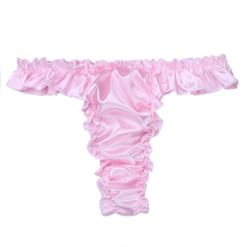 Sissy Hombres Lencería Suave Volantes Volantes Bikini Calzoncillos Tanga Ropa Interior Bragas - Imagen 15 de 59