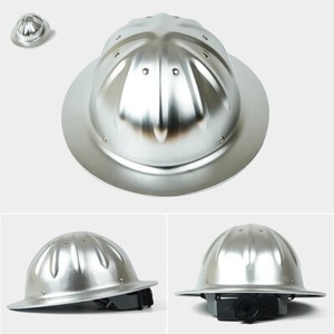 Silver Full Brim Construction Hard Hat Safety Helmet Protection Aluminum Hat UK Silver Full Brim Construction Hard Hat Safety Helmet Protection Aluminum Hat UK