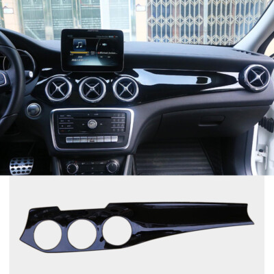 For Benz GLA CLA 2013-19 Central Console Dashboard Panel Cover Trim Gloss Black