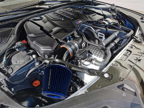 for BMW F90 M5 M8 G30 M550I air intake Dual Cold PURPLE (include 2 air filters) - Foto 10 di 16
