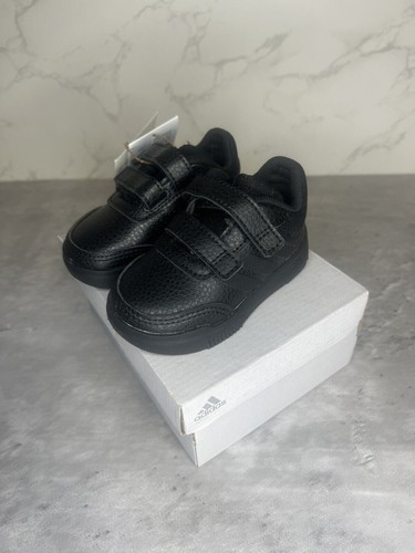 adidas Tensaur Sport 2.0 Infant Black Trainers Size 3K Baby Child Shoes New - Picture 6 of 8