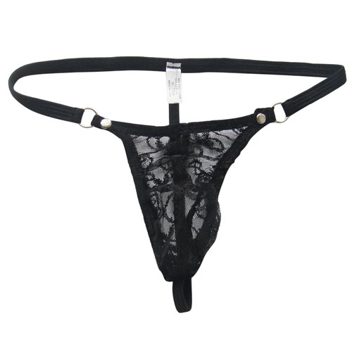 Slip bikini uomo intimo lingerie scavato vedi attraverso spalline incrociate perizoma - Foto 15 di 15