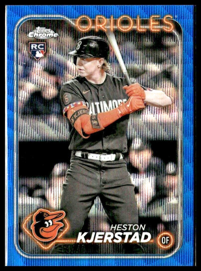 2024 Topps Chrome - Heston Kjerstad #142 Blue Wave Refractor /75 (RC)
