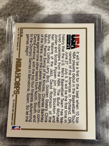 1991 NBA Hoops 1992 Dream Team USA Basketball Gold Redemption Card - Picture 2 of 2