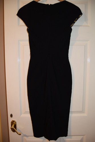 Diva Catwalk Black Leopard Stretch Fitted Cocktail Bodycon Wiggle Galaxy Dress 8 - Picture 10 of 12