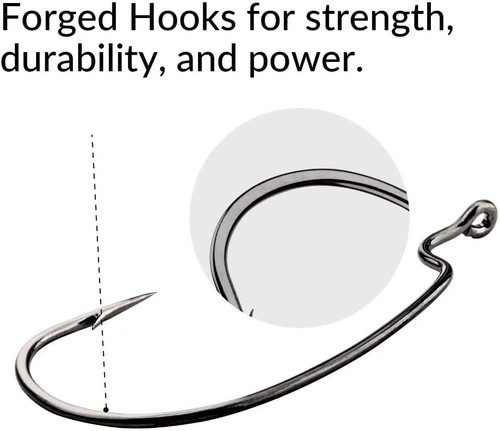 Fishing Offset Worm Hooks 100PCS/50PCS Ewg-Offset Fishing Hooks round Bend Offse - Picture 8 of 8