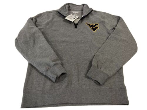 E5 West Virginia Mountaineers Pullover Sweatshirt Long Sleeve Gray Size Small